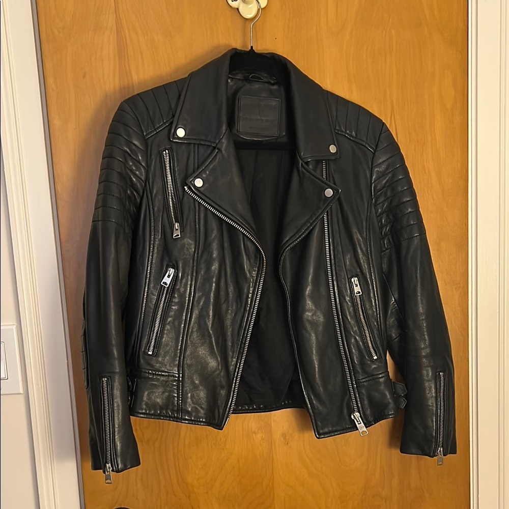 All Saints Black Leather Jacket